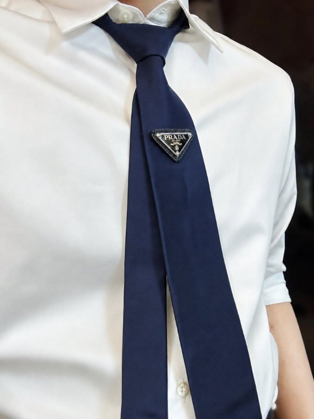 Authentic Prada Blue Tie（Unisex）👔 Fashion accessories - Picture 7 of 8